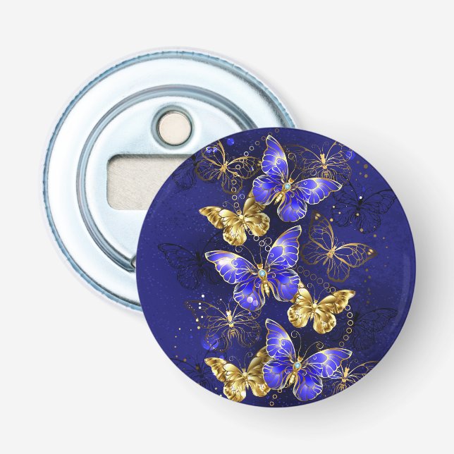 Décapsuleur Composition avec papillons Sapphire (Devant)