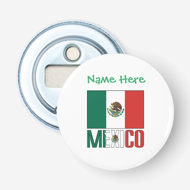 Décapsuleur Conception de nom de drapeau du Mexique personnali (Devant)
