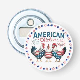 Décapsuleur Conception de poulet américain patriotique du 4 ju