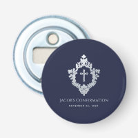 Confirmation de garçon Faveur Marine Bleu Vintage