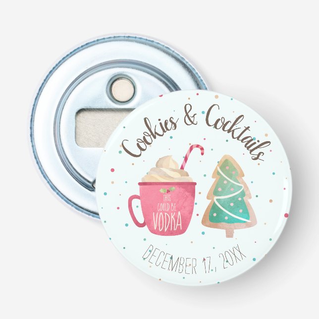 Décapsuleur Cookies & Cocktails Fête de Noël (Devant)
