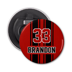 Décapsuleur Cool Personnalisé Rouge Et Noir Course Auto Strips