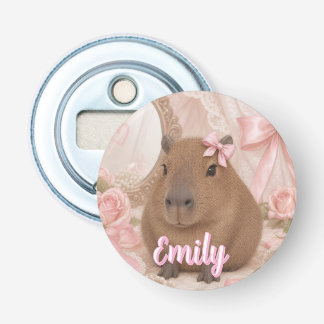Décapsuleur coquette capybara noeud rose