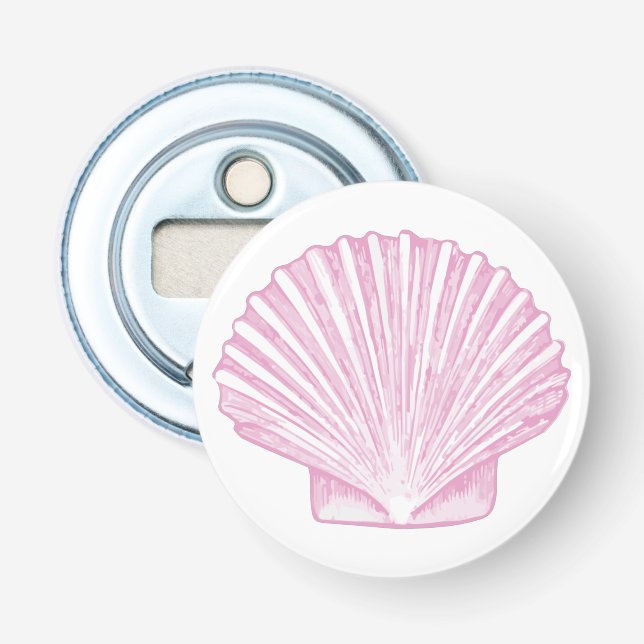 Décapsuleur Coquille Saint-Jacques Rose Côtière (Devant)