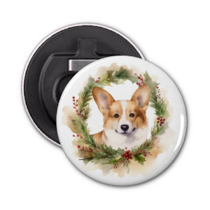Décapsuleur Corgi Christmas Wreath Festive Pup