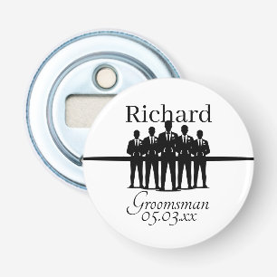 Décapsuleur Cortège de Mariage Silhouette Noms des Garçons d'H