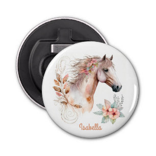 Décapsuleur Couleur d'eau douce sur mesure Floral Boho Horse