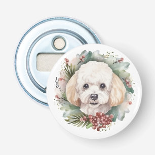 Décapsuleur Couronne de Noël Caniche Chien de fête