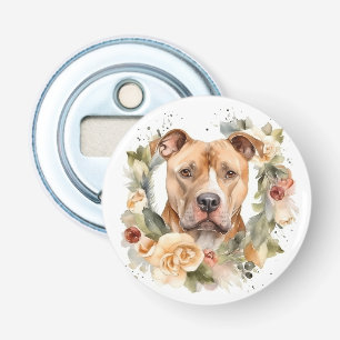 Décapsuleur Couronne de Noël Pitbull Chien de fête