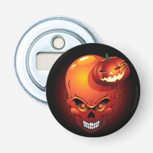 Décapsuleur Crâne d'Halloween et Citrouille
