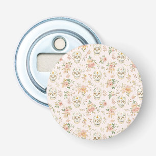 Décapsuleur Crânes de Sucre Fleurs de Pêche