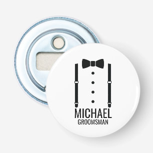 Décapsuleur Cravate Mariage noir Groomsmen personnalisé