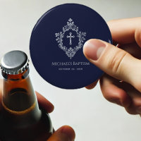 Crest Boy Baptism favorise Marine Bleu Élégant Vin