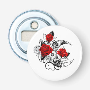 Décapsuleur Croissant mécanique avec roses rouges