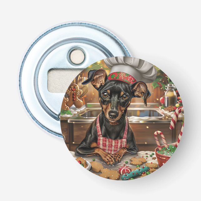 Décapsuleur Cuisine de vacances allemande Pinscher : Noël fest (Devant)