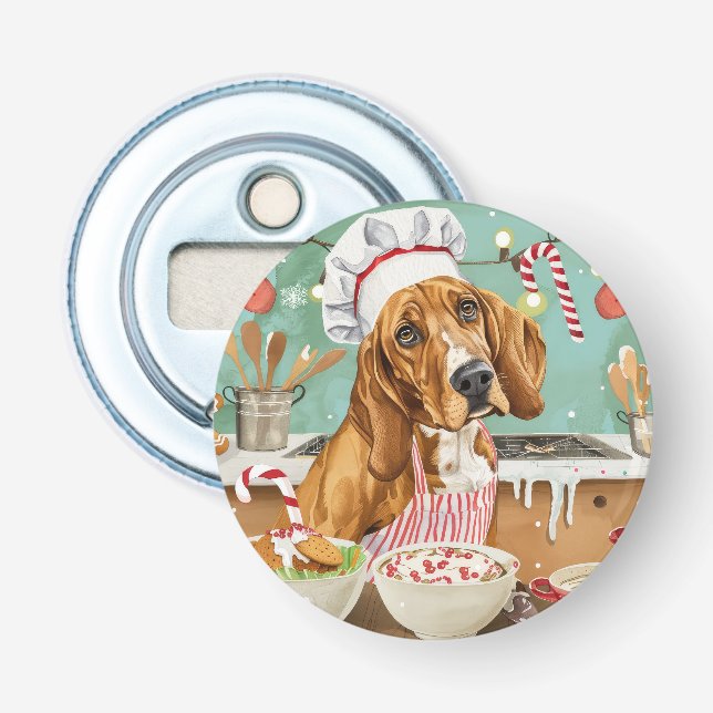 Décapsuleur Cuisine de vacances Coonhound : Festive Noël (Devant)