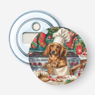 Décapsuleur Cuisson des fêtes pour Dachshund : Noël festif
