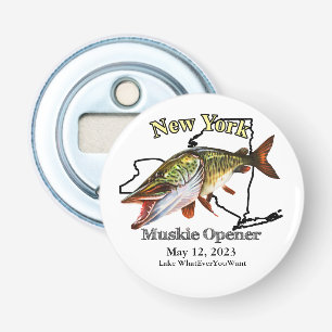 Décapsuleur Custom Lake/Date New York Muskie Opener