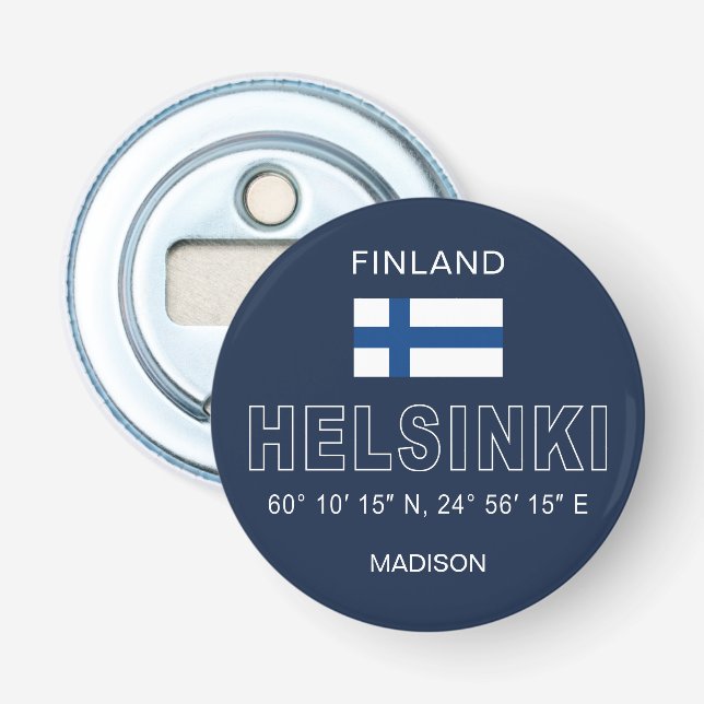 Décapsuleur Custom Name Helsinki Coordinates (Devant)