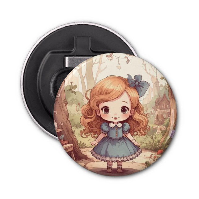 Décapsuleur Cute Alice in Wonderland Whimsical Woodland Art (Devant)