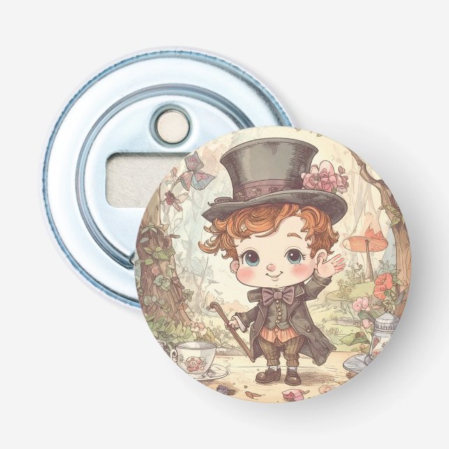 Décapsuleur Cute Mad Hatter Whimsical Wonderland Woodland Art (Devant)