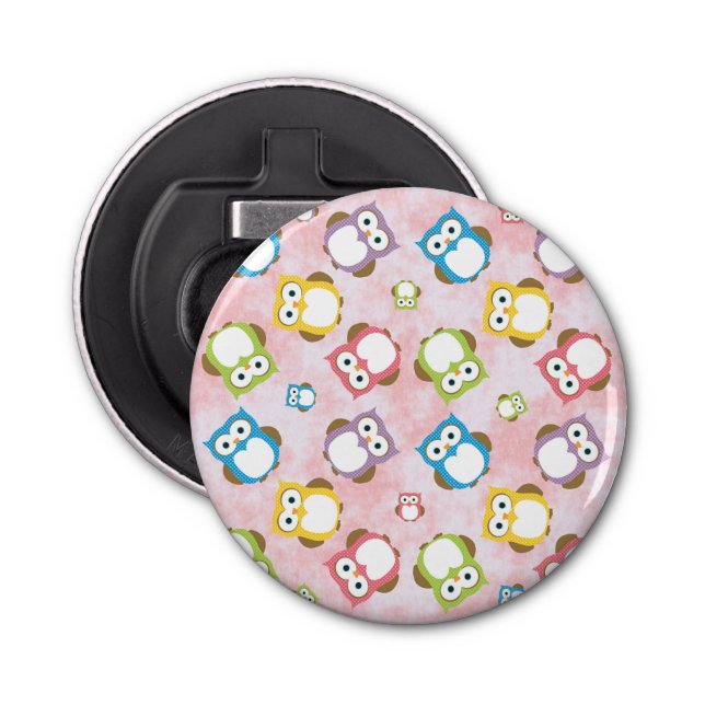 Décapsuleur Cute Owls, Owl Pattern, Colorful Owls, Baby Owls (Devant)