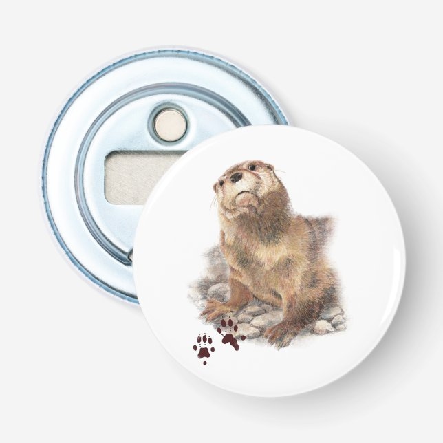 Décapsuleur Cute Watercolor Otter Faune Art animal (Devant)
