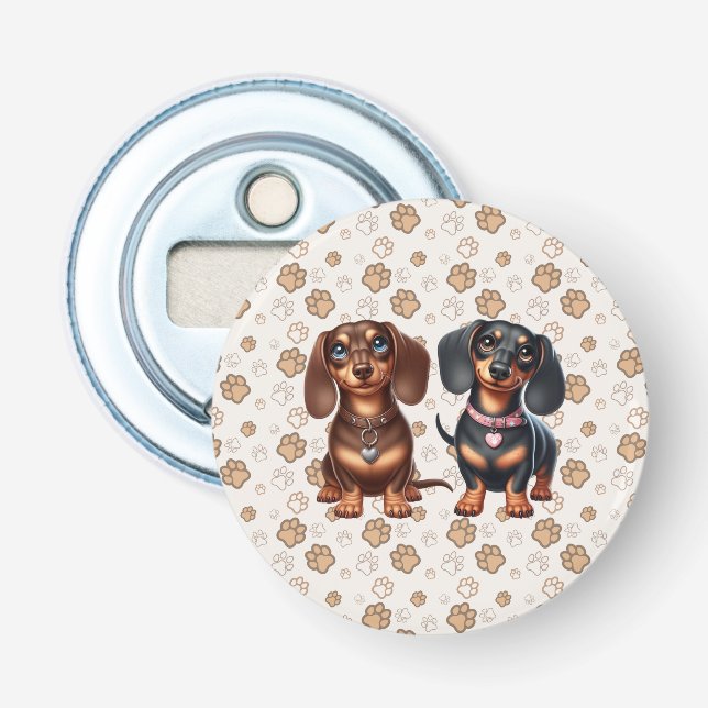 Décapsuleur De mignons amis dachshund (Devant)
