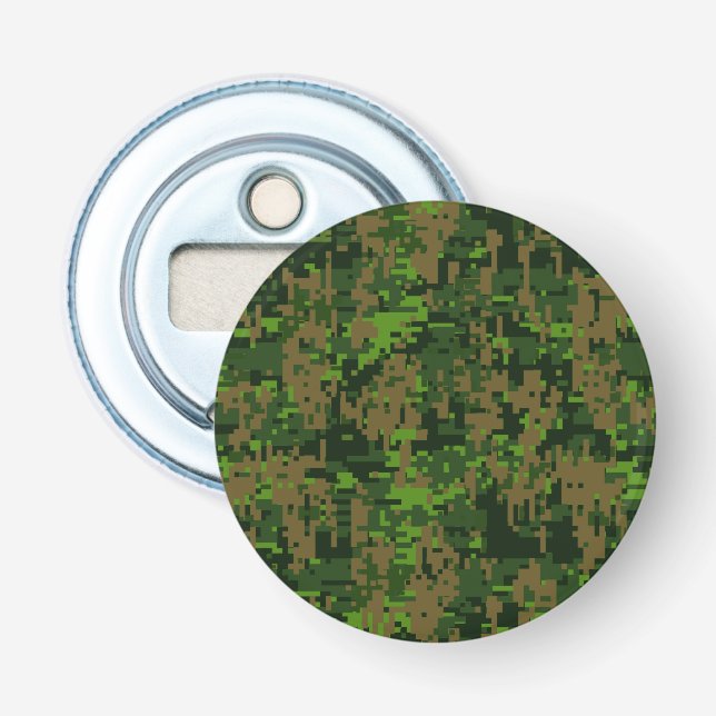 Décapsuleur Décor de Camouflage vert numérique de style Woodla (Devant)