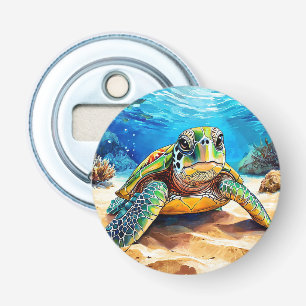 Décapsuleur Décoration de cuisine océan Tortue de mer colorée
