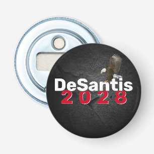 Décapsuleur DeSantis 2028 sur le cuir avec aigle chauve