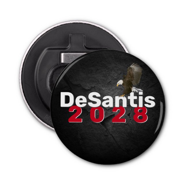 Décapsuleur DeSantis 2028 sur le cuir avec aigle chauve (Devant)