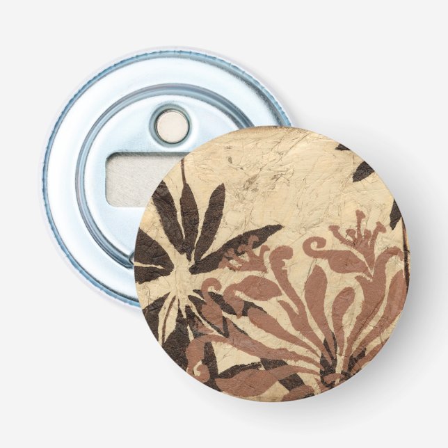 Décapsuleur Design de crayon floral avec Feuilles tawny (Devant)
