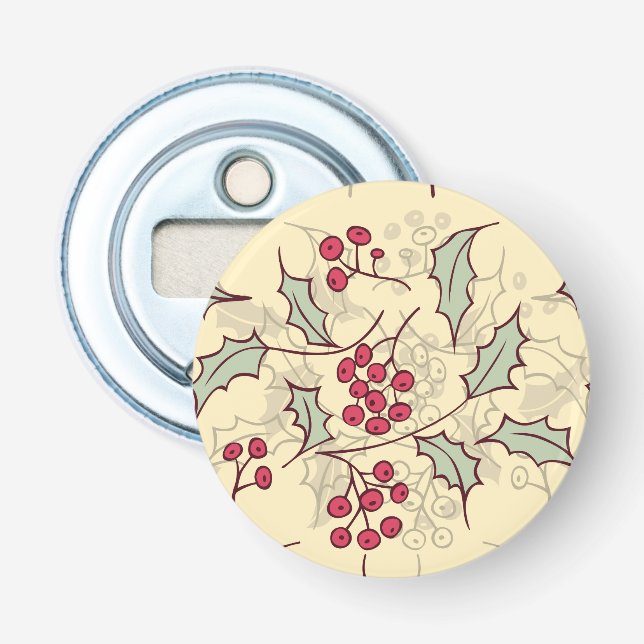 Décapsuleur Design motif Holly berry (Devant)