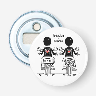 Décapsuleur Deux Chambres Biker Moto Mariage Faveur