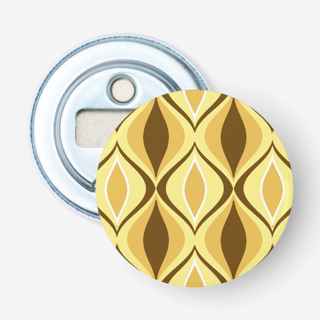 Décapsuleur Diamants modernes du milieu du siècle, Or de mouta (Devant)