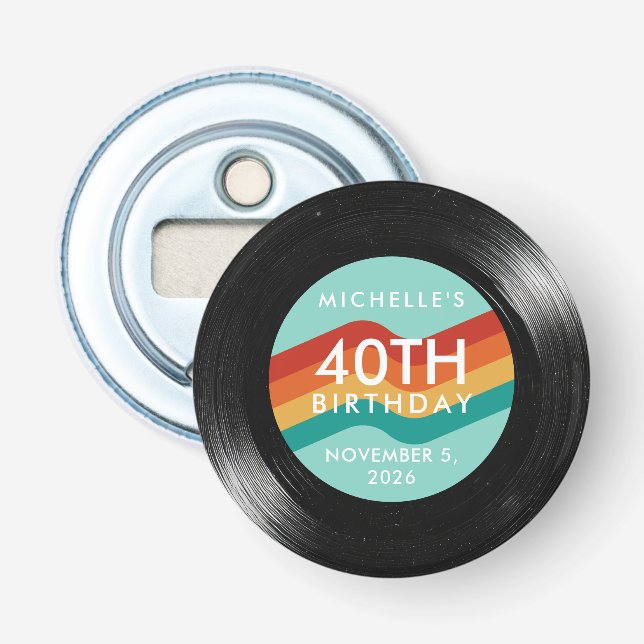 Décapsuleur Disque vinyle 40e anniversaire (Devant)