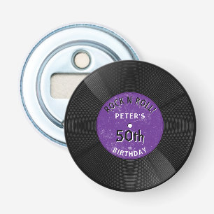 Décapsuleur Disque Vinyle Rétro Rock N Roll Violet Anniversair