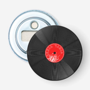 Décapsuleur Disque Vinyle Rouge Rétro - Musique et Nostalgie