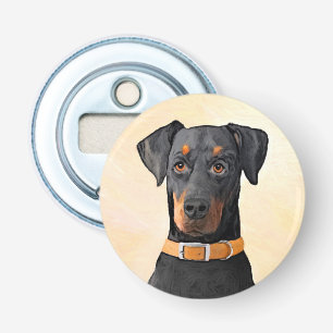 Décapsuleur Doberman Pinscher Peinture non découpée Art origin