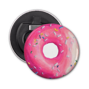 Décapsuleur Donut With Pink Frosting And Sprinkles