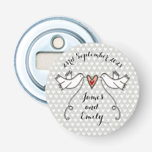 Décapsuleur Doves personnalisées Mariage Bottle Opener Favoris