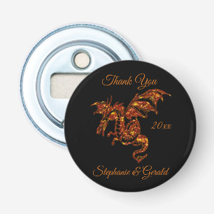 Décapsuleur Dragon flamboyant sur Black Personal