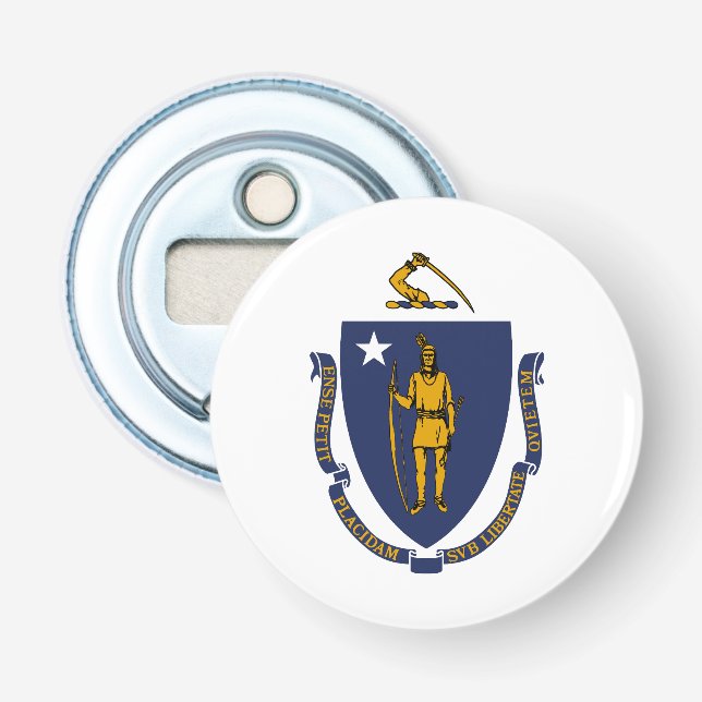 Décapsuleur Drapeau de l'État du Massachusetts (Devant)