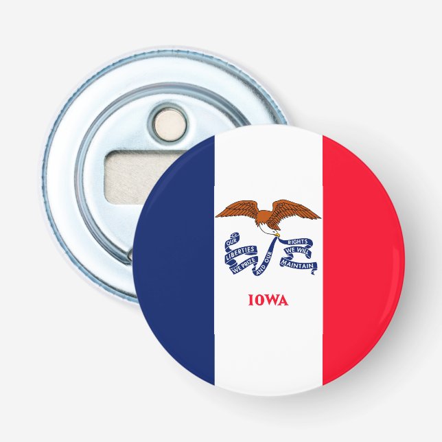 Décapsuleur Drapeau d'État Iowa (Devant)
