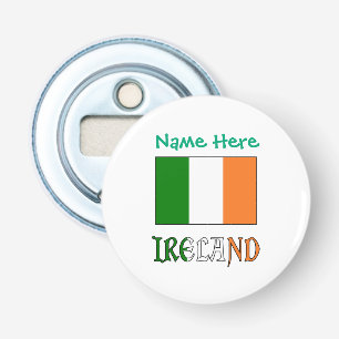 Décapsuleur Drapeau d'Irlande personnalisé Métal Rond Patrimoi