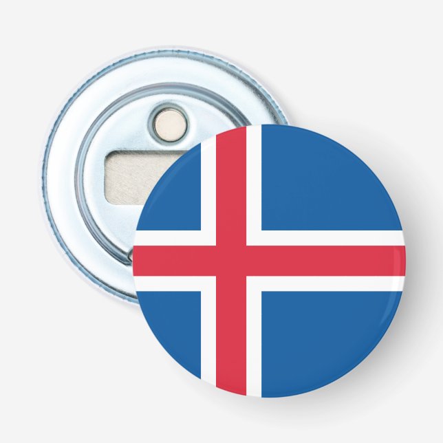 Décapsuleur Drapeau d'Islande (Devant)
