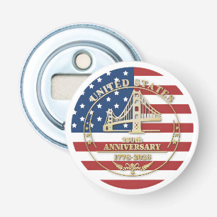 Décapsuleur Drapeau patriotique du 250e anniversaire de la Gol