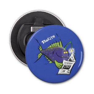 Décapsuleur Drôle caricature de poisson de pêcheur