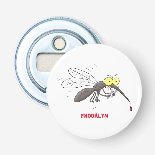 Décapsuleur Drôle dessin d'insecte moustique (Devant)